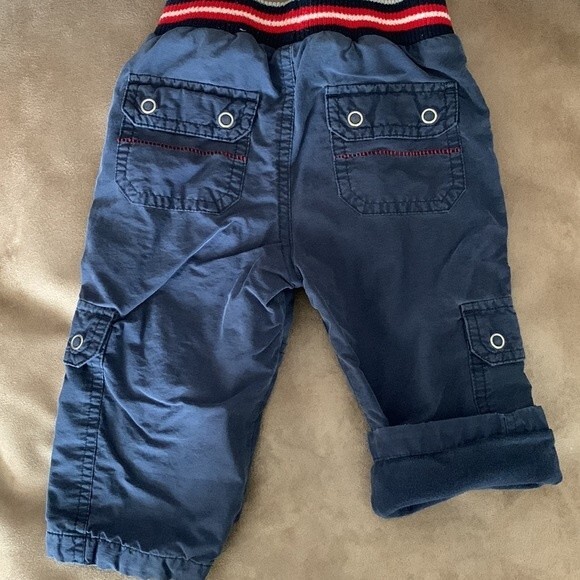 SONOMA/CAT&JACK FLANNEL-LINED PANTS size 12 months LOT OF 2 - Picture 3 of 9